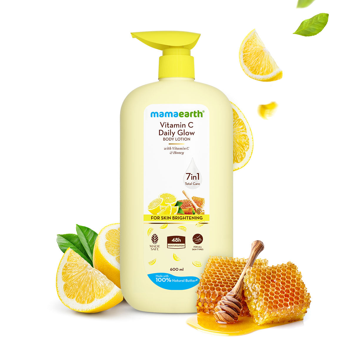 Mamaearth Vitamin C Daily Glow Body Lotion with Vitamin C & Honey for Skin Brightening - 600 ml by Mamaearth