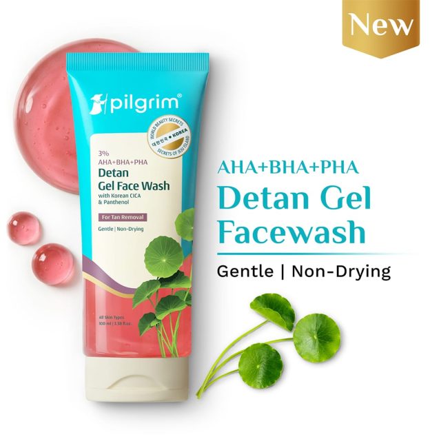 3% AHA + BHA + PHA Detan Gel Face Wash by Pilgrim