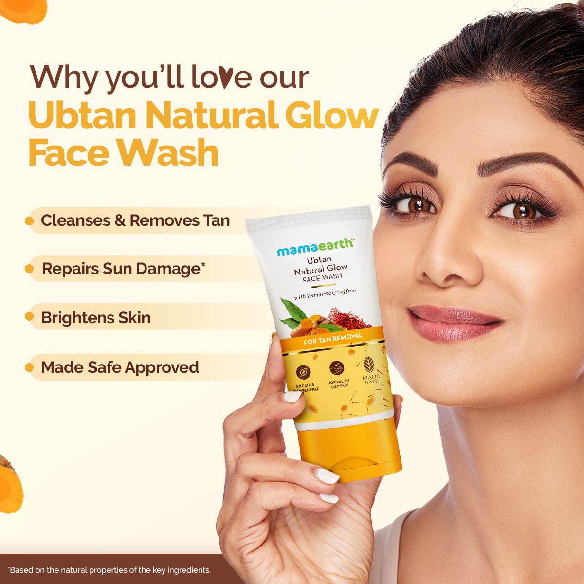 Ubtan Natural Glow Face Wash with Turmeric & Saffron for Tan Removal – 100 ml alternate view