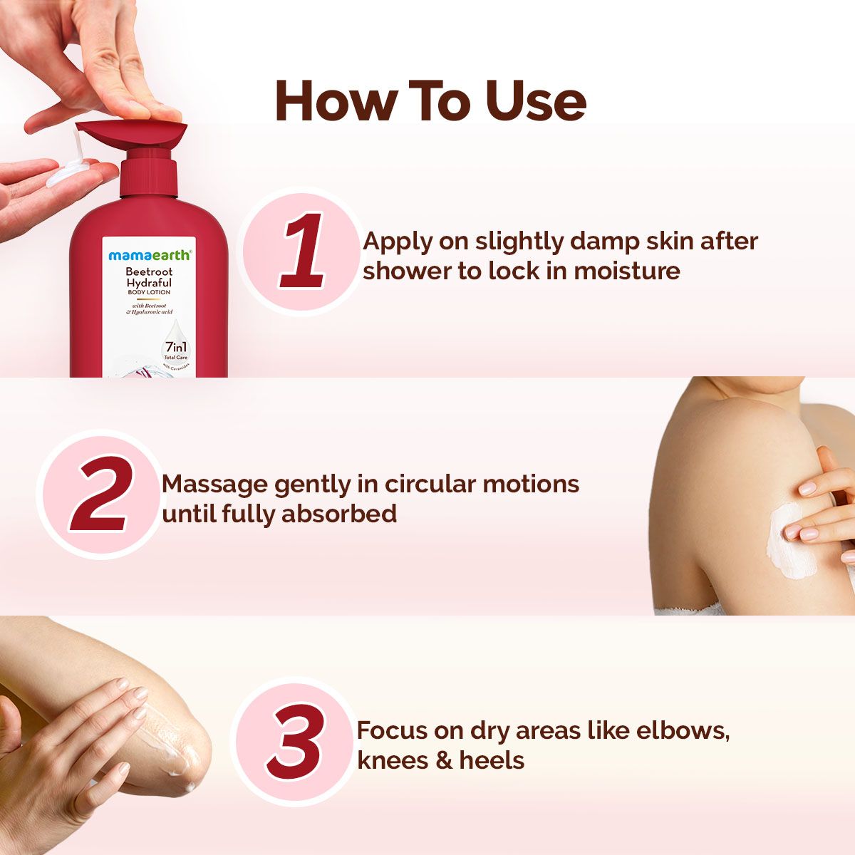 Beetroot Hydraful Body Lotion with Beetroot & Hyaluronic Acid & for Natural Pink Glow - 400 ml alternate view