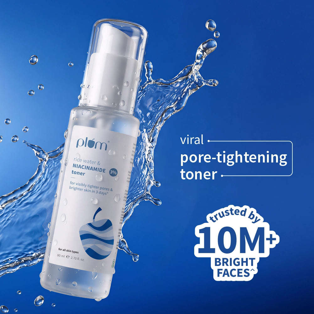 3% Niacinamide & Rice Water Toner for Bright Skin | 80 ml by Plum