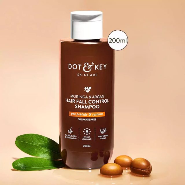 Moringa & Argan Oil Hair Fall Control Shampoo by Dot & Key