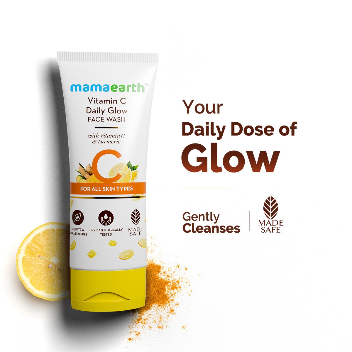 Vitamin C Face Wash with Vitamin C and Turmeric for Skin Illumination - 100ml by Mamaearth